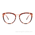 Brand Retro Women Cat Eye Glasses Metal Acetate Optical Eyeglasses Frame